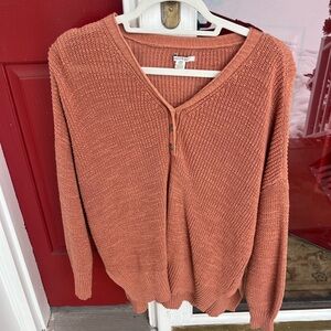 American Eagle V-Neck Henley Sweater